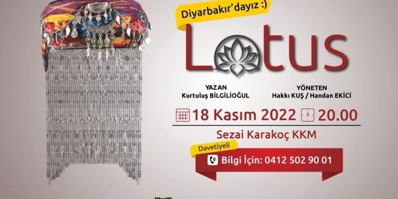 Diyarbakır’da Şehir Tiyatrosu’nun ‘Lotus’ oyunu seyirciyle buluşuyor