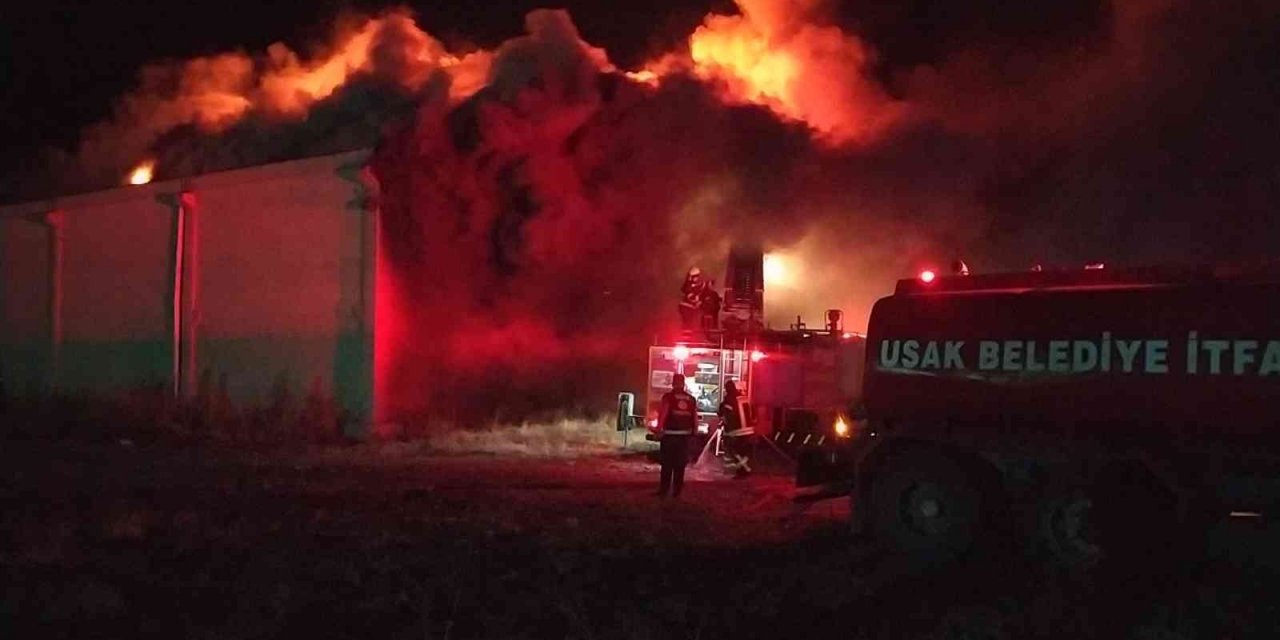 Uşak’ta depo yangını: Çok sayıda itfaiye ekibi müdahale ediyor