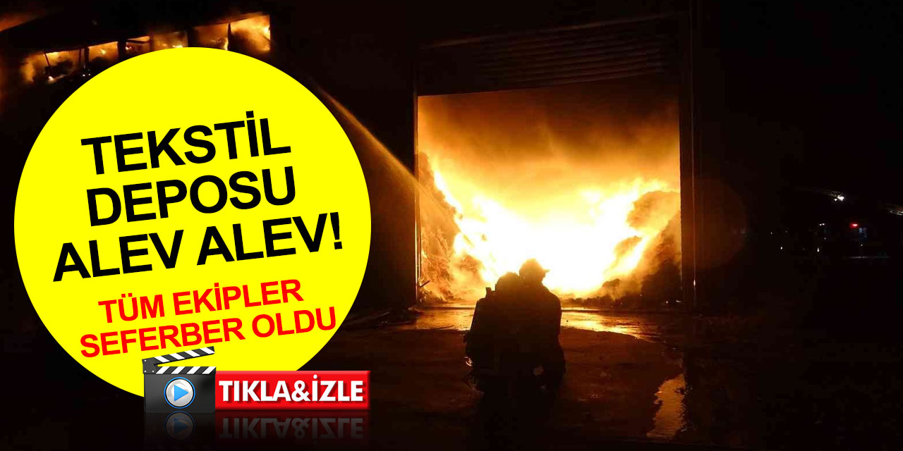 Uşak Organize Sanayiinde tekstil deposu alev alev! Vali Ergün'den açıklama: Yangına 20 ekip müdahale ediyor
