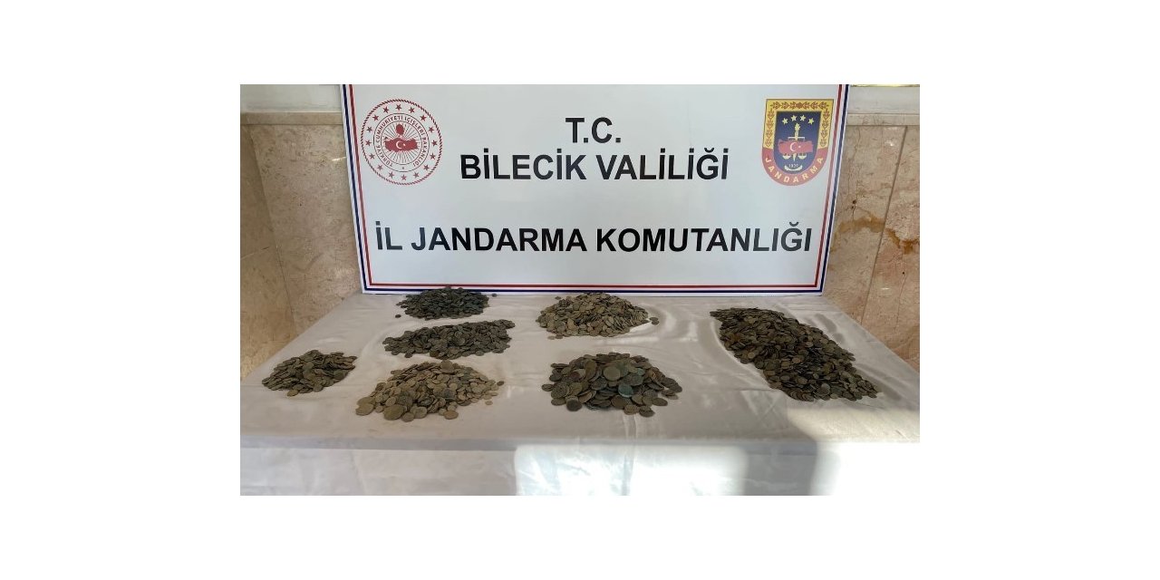 Bilecik’te Roma, Helenistik ve Bizans dönemlerine ait 7 bin 784 adet sikke ele geçirildi