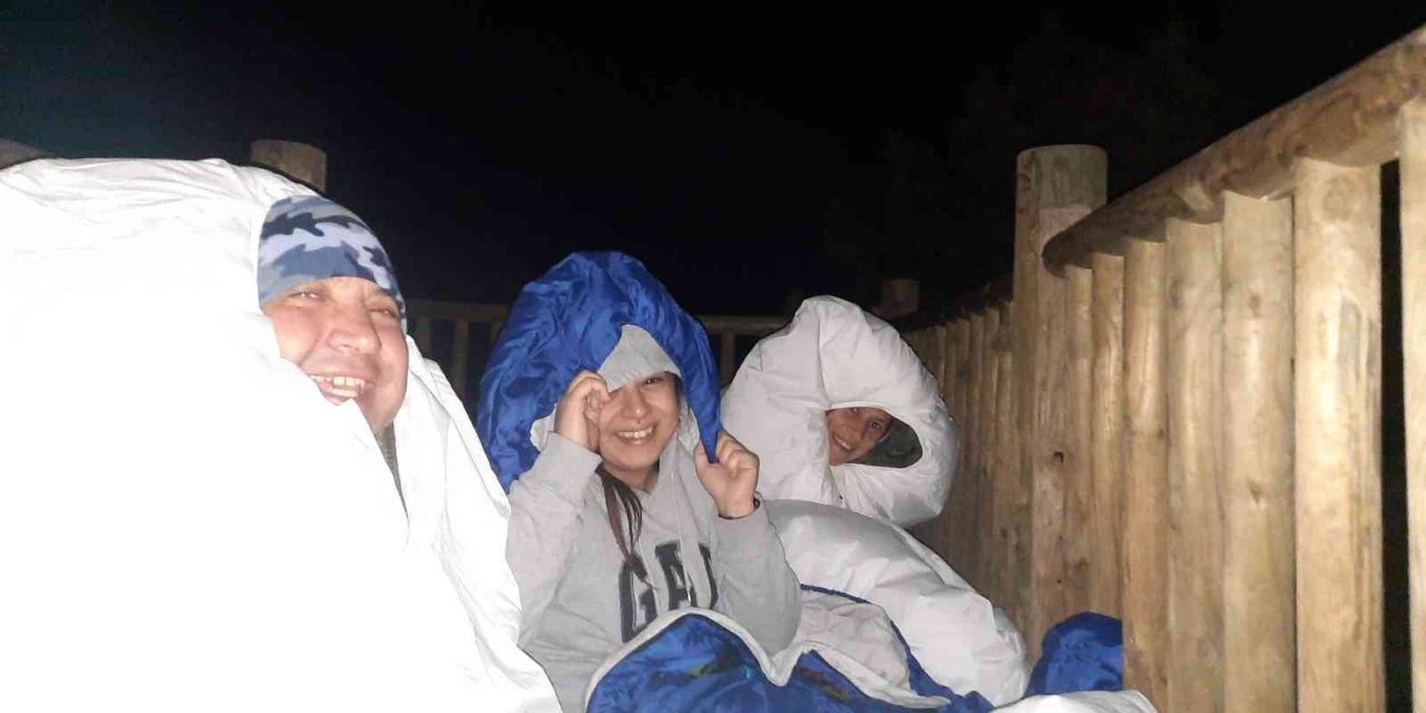 Doğa tutkunlarından ‘kış kamplarına hazırlık’ tatbikatı