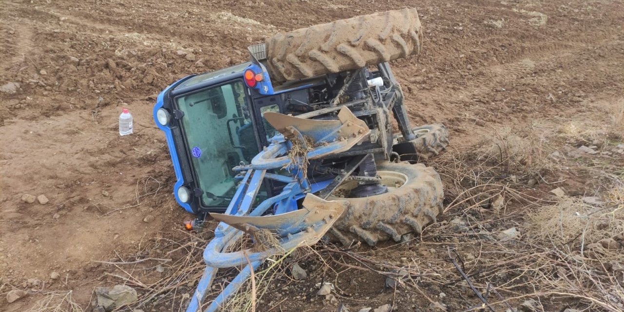 Elazığ’da traktör devrildi: 1 yaralı