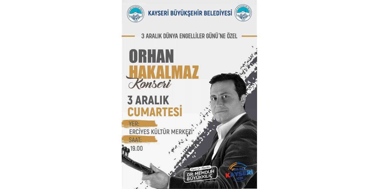 Büyükşehir’den 3 Aralık Dünya Engelliler Gününe özel konser