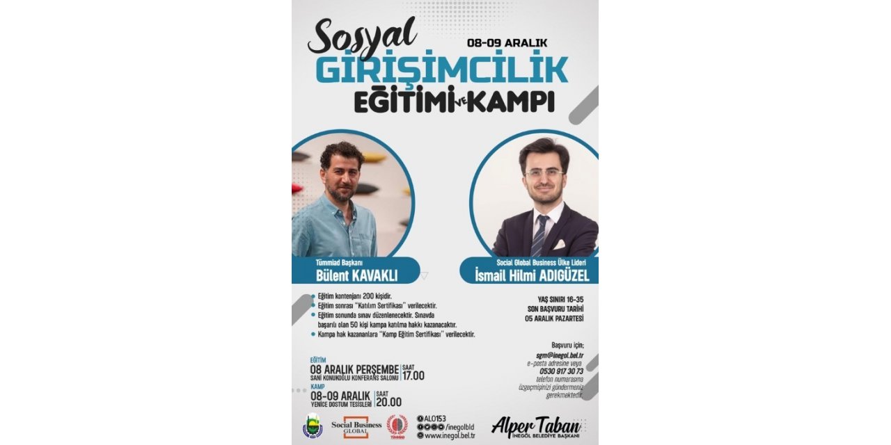 Sosyal girişimcilik eğitim ve kampı için başvurular başladı