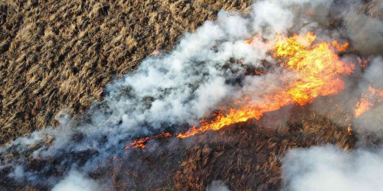 Eber Gölü’nden yine dumanlar yükseldi