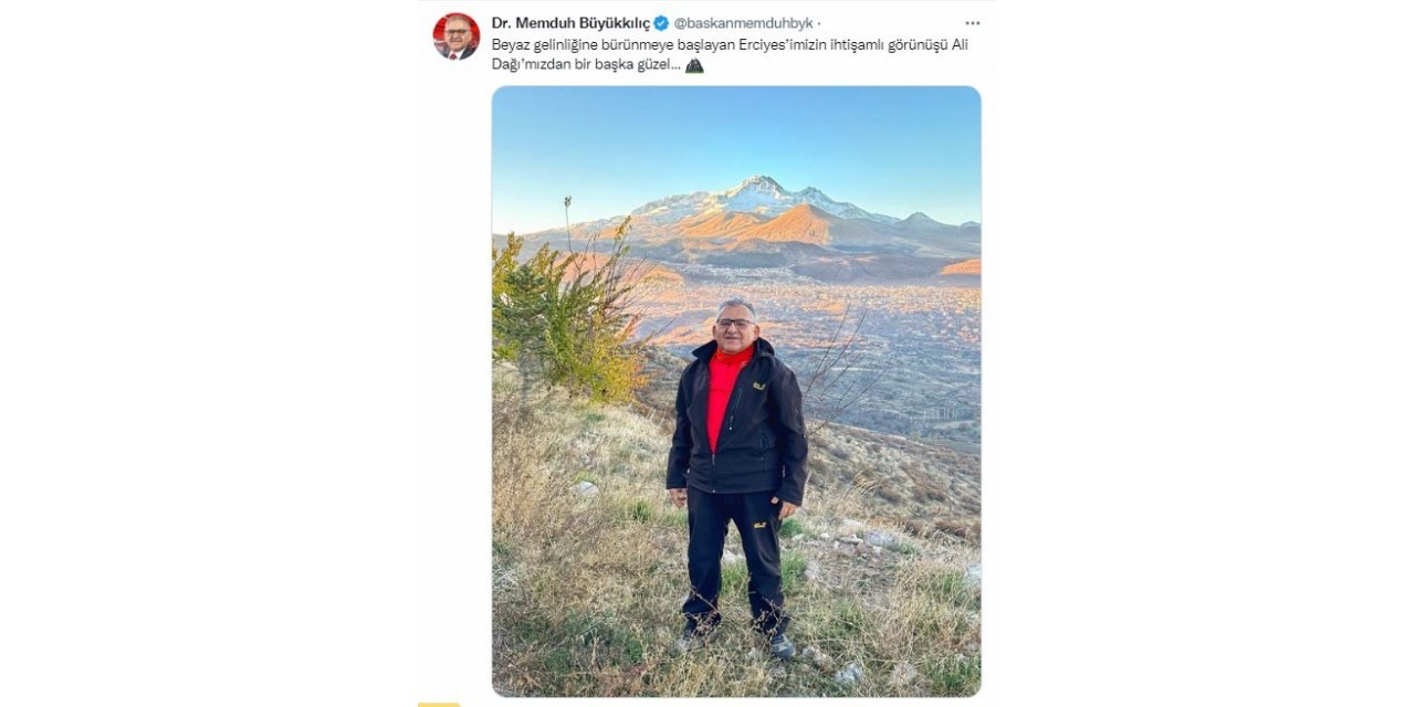 Başkan Büyükkılıç’tan Erciyes Manzaralı yürüyüş