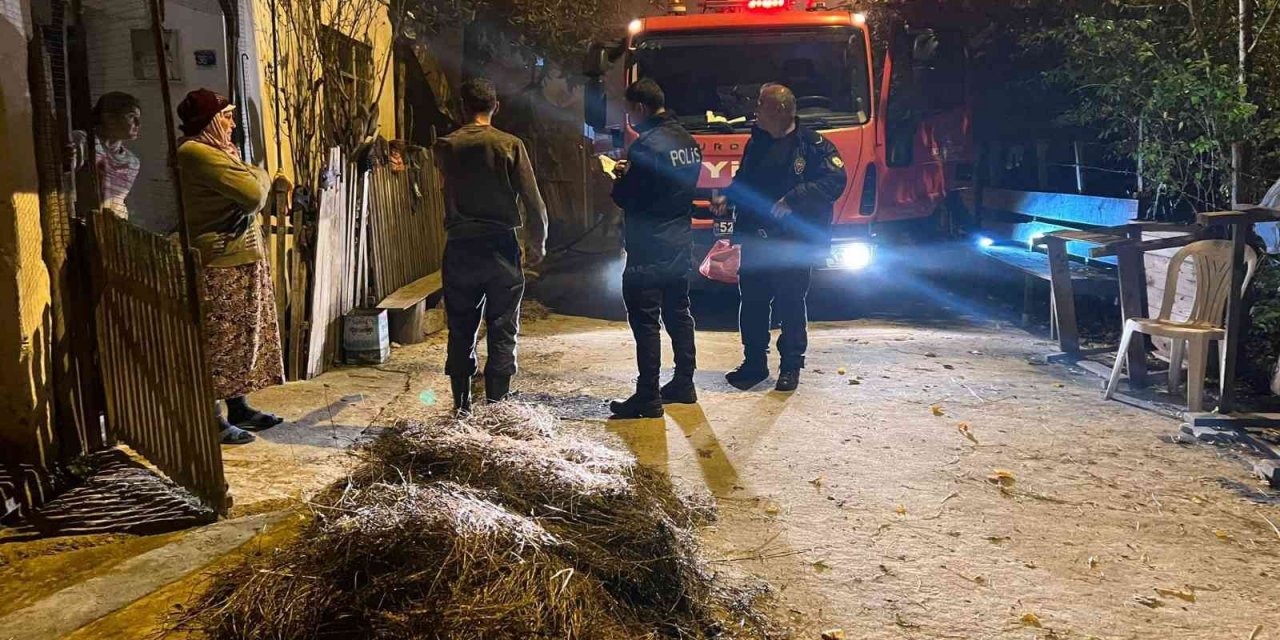 Ordu’da samanlık yangını