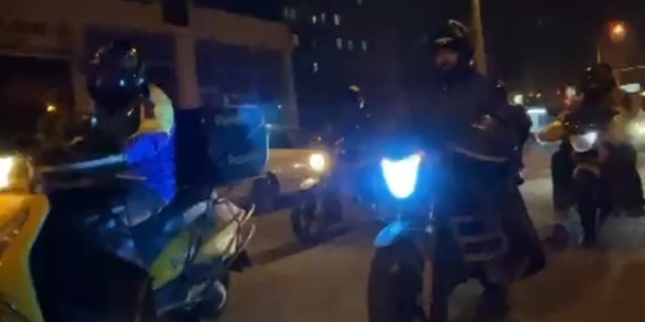 Moto kuryeler kaza kurbanı Berker için korna çaldı
