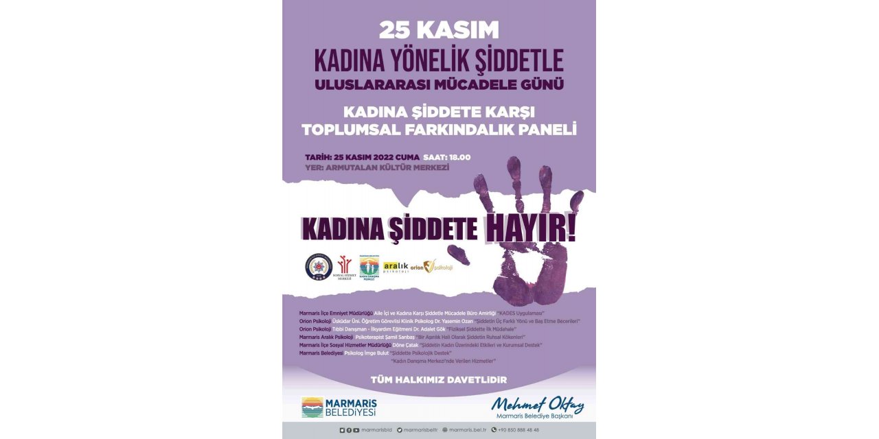 Marmaris’te kadına yönelik şiddete karşı farkındalık eğitimi