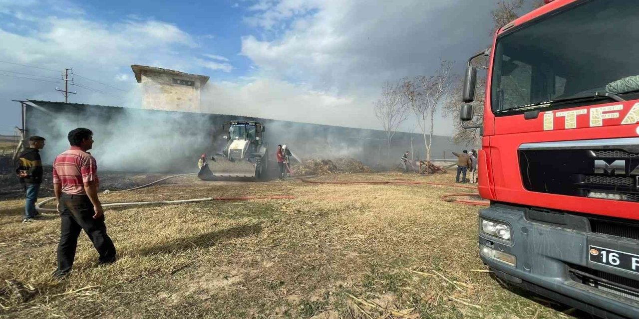 Bursa’da ahırda korkutan yangın