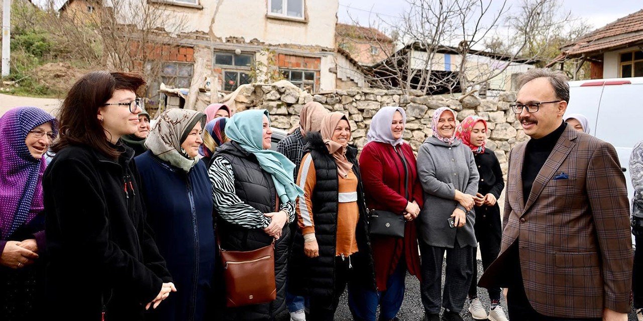 Vali Kızılkaya, Çakırpınar ve Çengeller köyünde İl Özel İdare’nin yatırımları incelendi