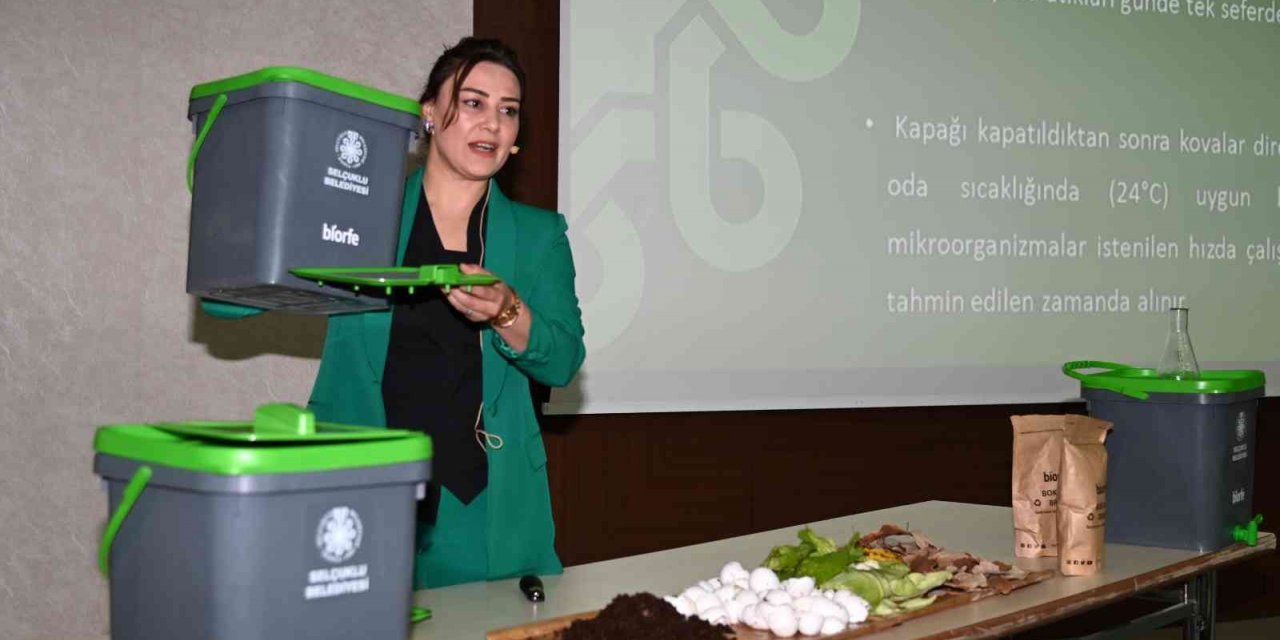 Konya'da kompost yapımı eğitimi! 'Dönüşüm Evde Başlar' projesi ile atıklar verimli hale geliyor