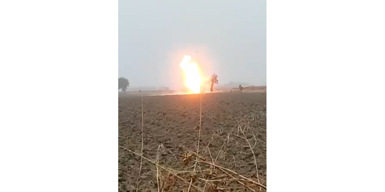 Manisa’da doğal gaz boru hattına yıldırım düştü