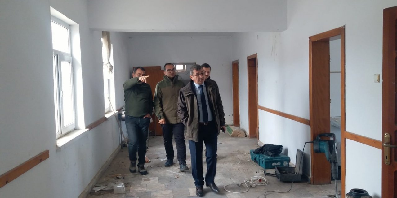 DKMP Sandıklı Şefliği idari binasında onarım çalışmaları devam ediyor