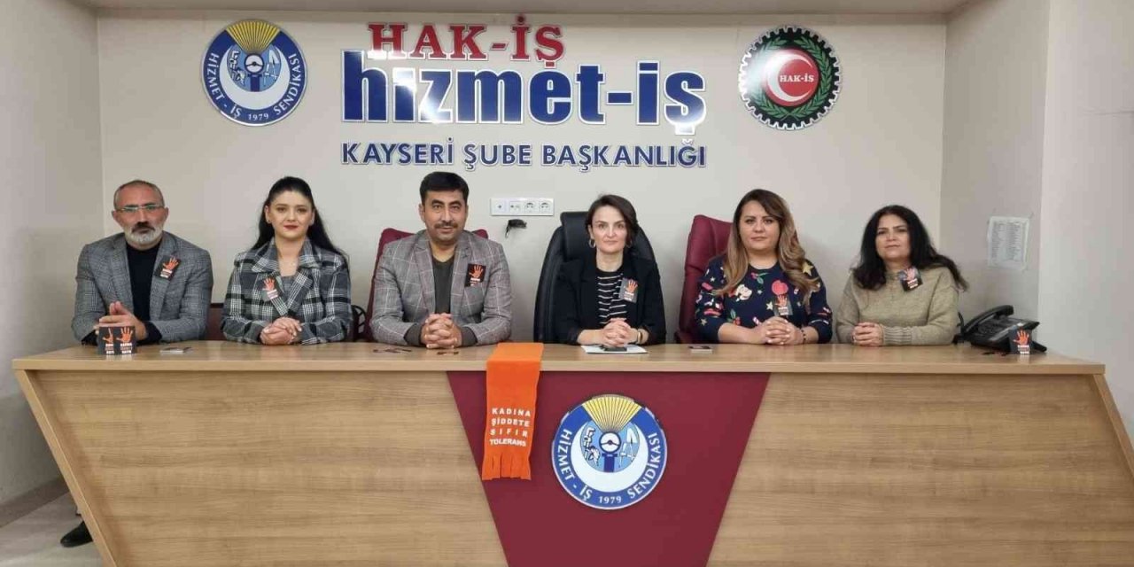 Hak-İş’li kadınlar kadına yönelik şiddete ‘hayır’ dedi