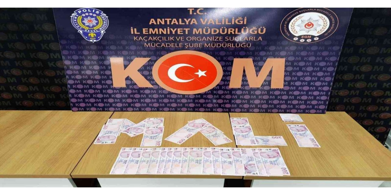 Antalya’da piyasaya sahte para süren 1 şüpheli tutuklandı