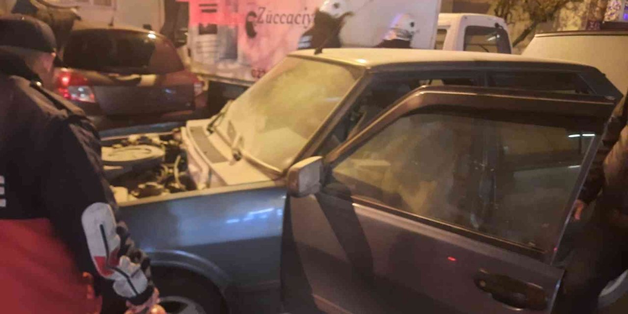 LPG’li otomobil bir anda alev aldı