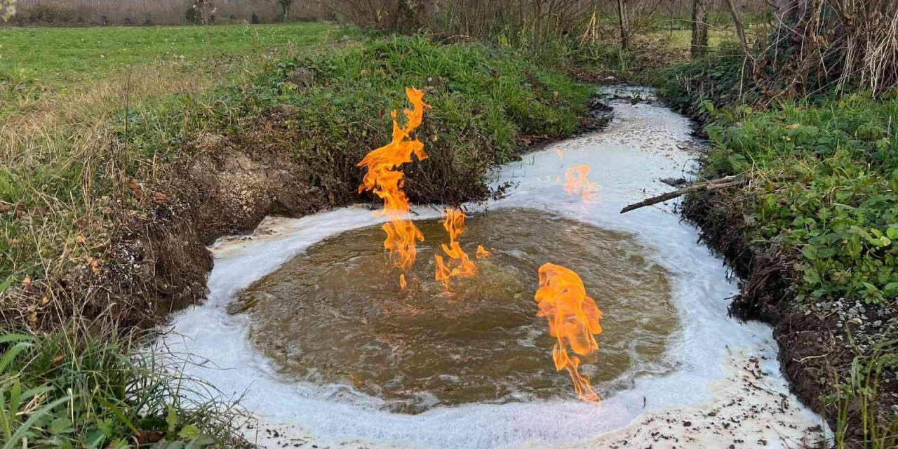 Yanan suyu görenler şaşkına dönüyor