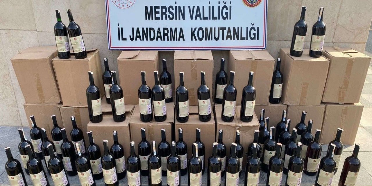 Mersin’de 540 litre kaçak içki ele geçirildi