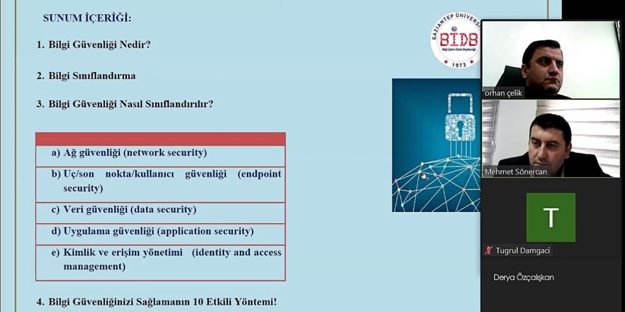 GAÜN personeline bilgi güvenliği farkındalık eğitimi verildi