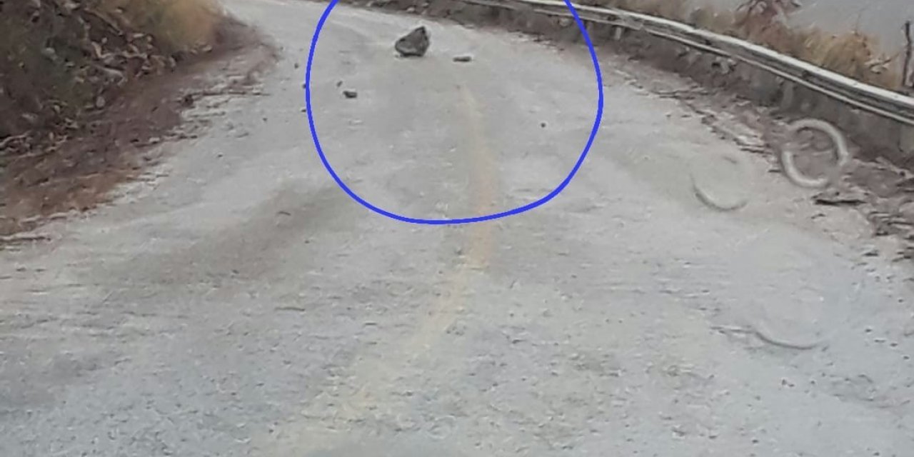 Kayanın altında kalmaktan son anda kurtuldular