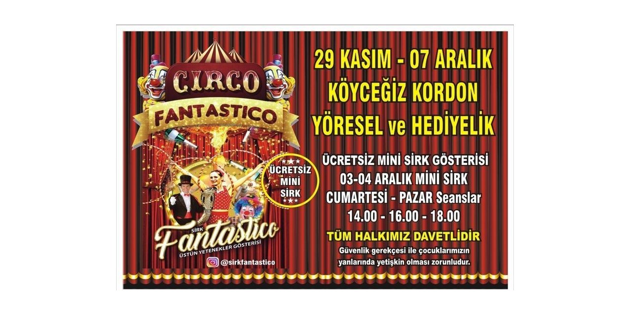 Köyceğiz’de çocuklara sirk gösterisi