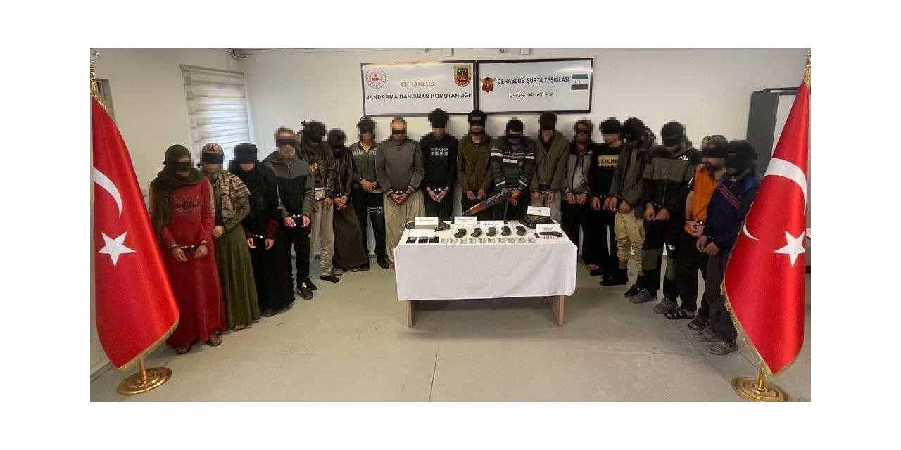 Gaziantep jandarması Suriye’de 18 DEAŞ’lı ve PKK’lı teröristi yakaladı