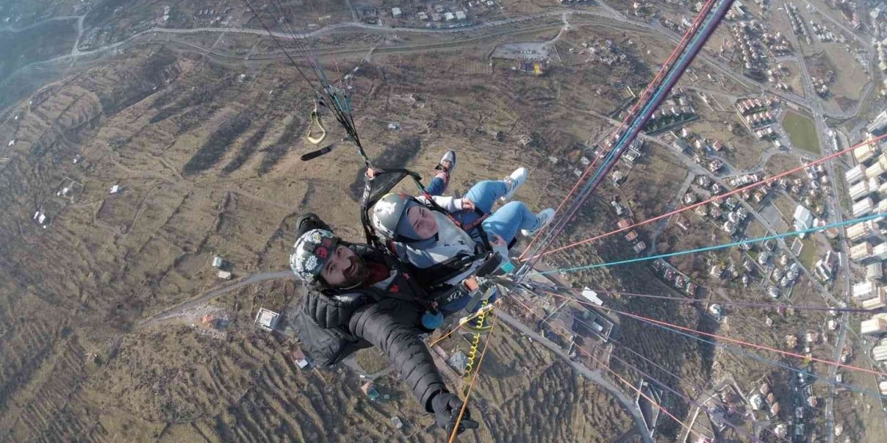 Engelli vatandaşlar Kayseri’yi havadan izledi