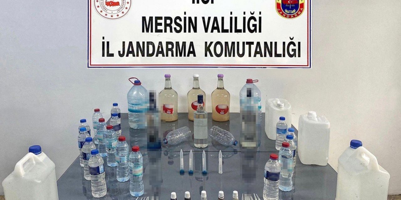 Mersin’de 53 litre sahte içki ele geçirildi: 2 gözaltı