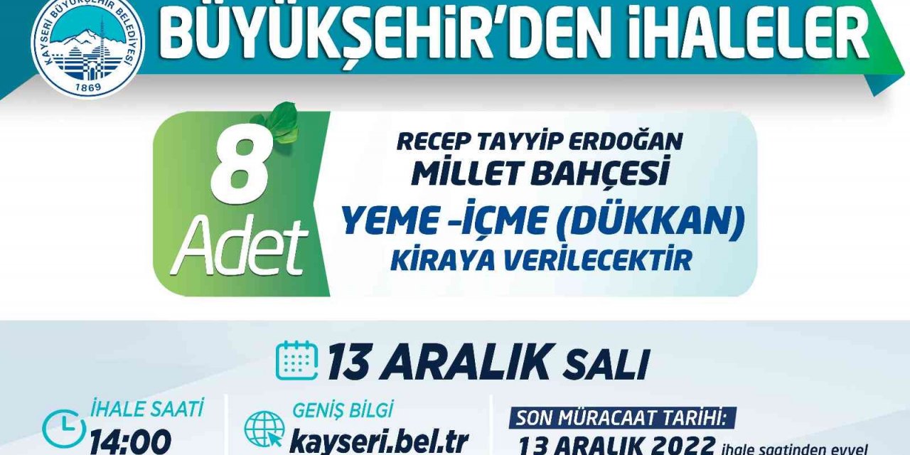 Büyükşehir’den ihaleler