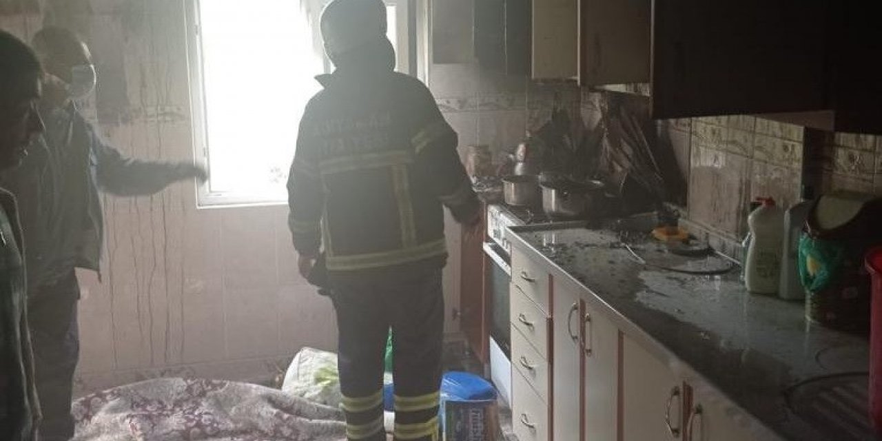 İkamet yangınında 1 kişi dumandan zehirlendi