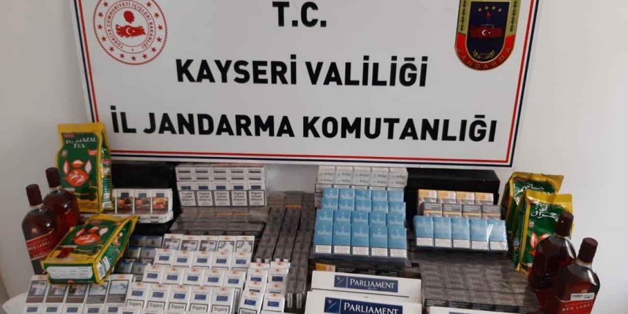 Kayseri’de 725 paket kaçak sigara ele geçirildi