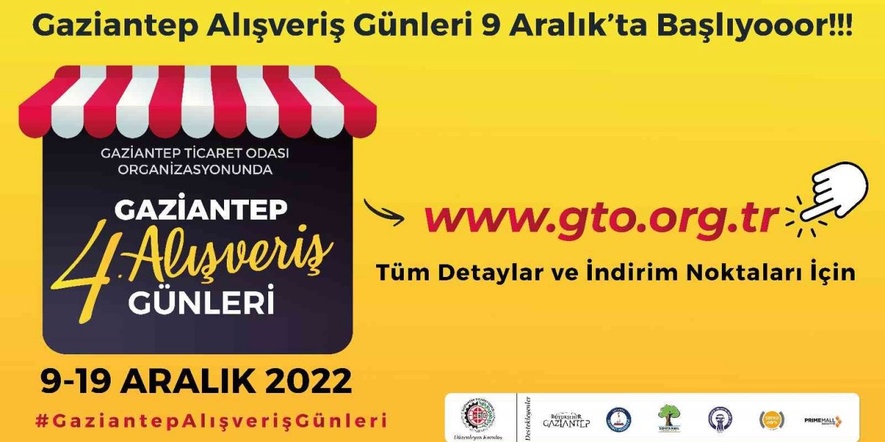 Geleneksel Gaziantep Alışveriş Günleri 9 Aralık’ta başlıyor.