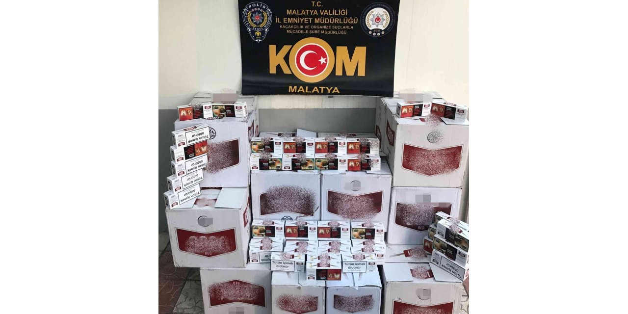 Malatya’da 201 bin 600 adet makaron ele geçirildi