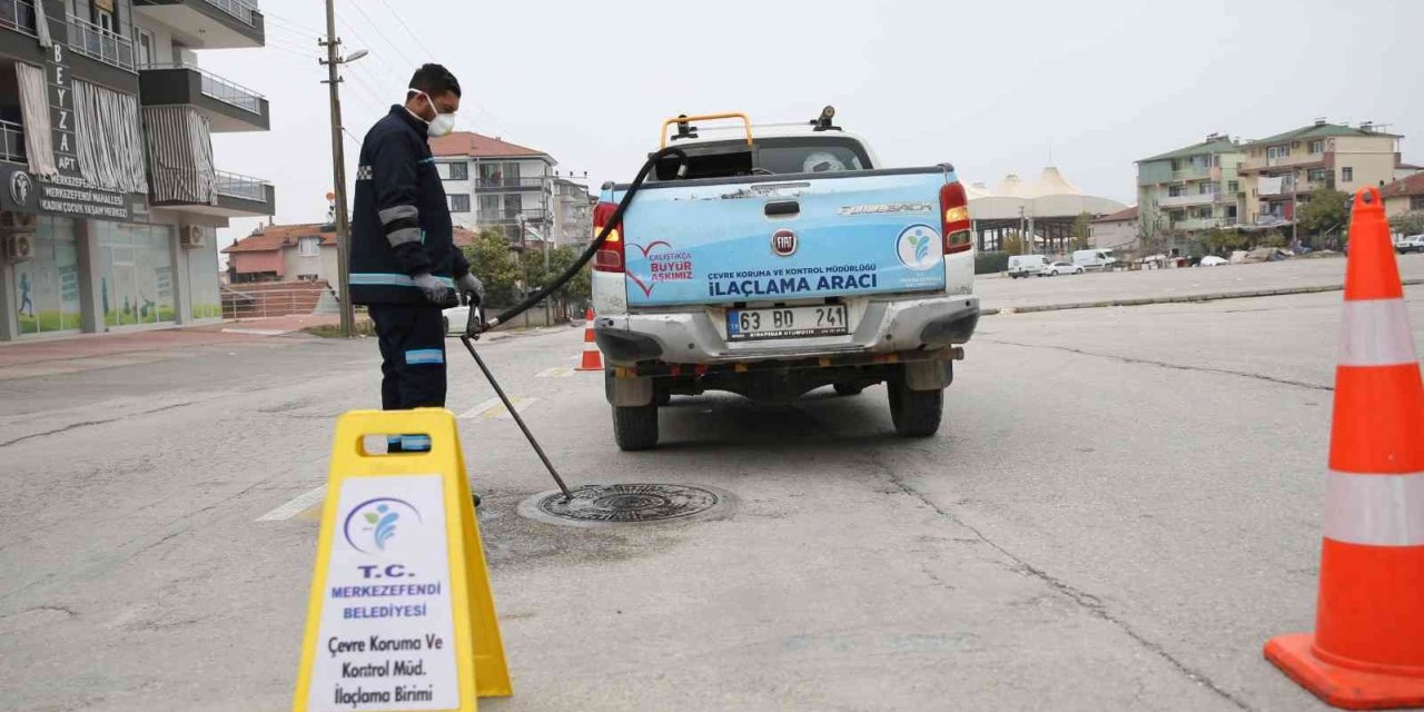 Merkezefendi’de halk sağlığı için ilaçlamalar devam ediyor