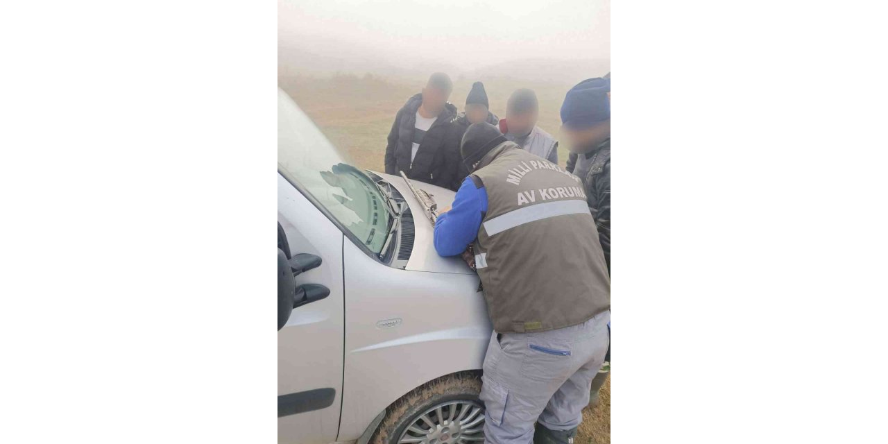 Kaçak avlanan 5 kişiye ceza yazıldı