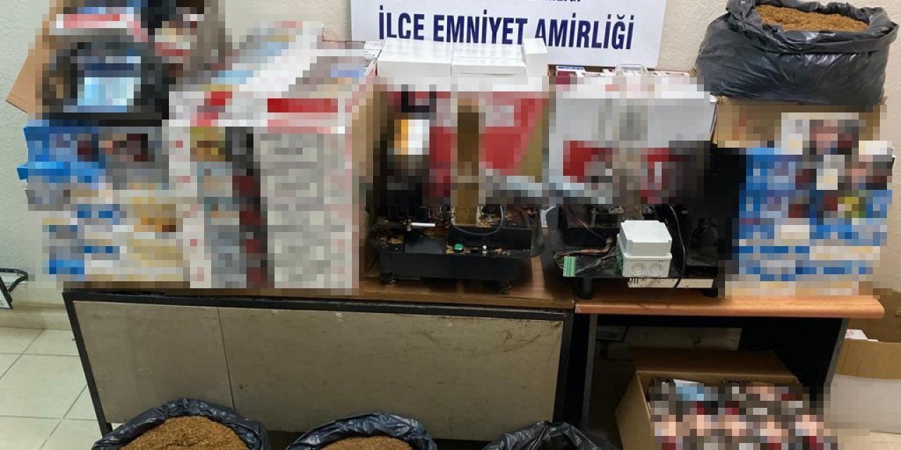Hatay’da kaçak tütün ve makaron operasyonu