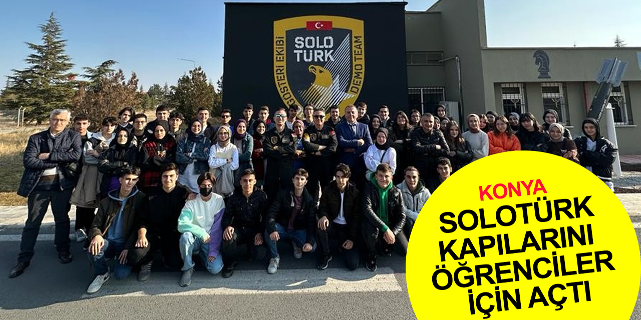 Konya 3. Ana Jet Üs Komutanlığı kapılarını SOLOTÜRK için öğrencilere açtı