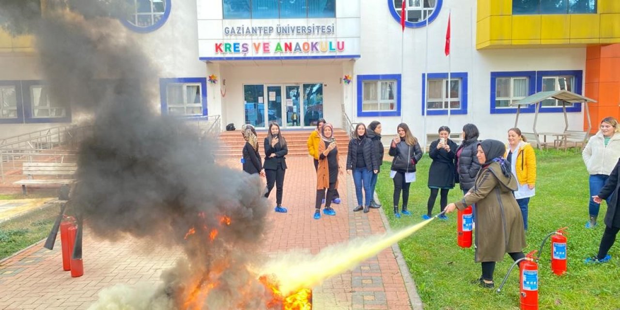 Kreş ve anaokulu müdürlüğü personeline yangın eğitimi