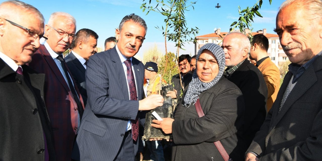 Karaman’da çiftçilere 80 bin adet fidan dağıtıldı