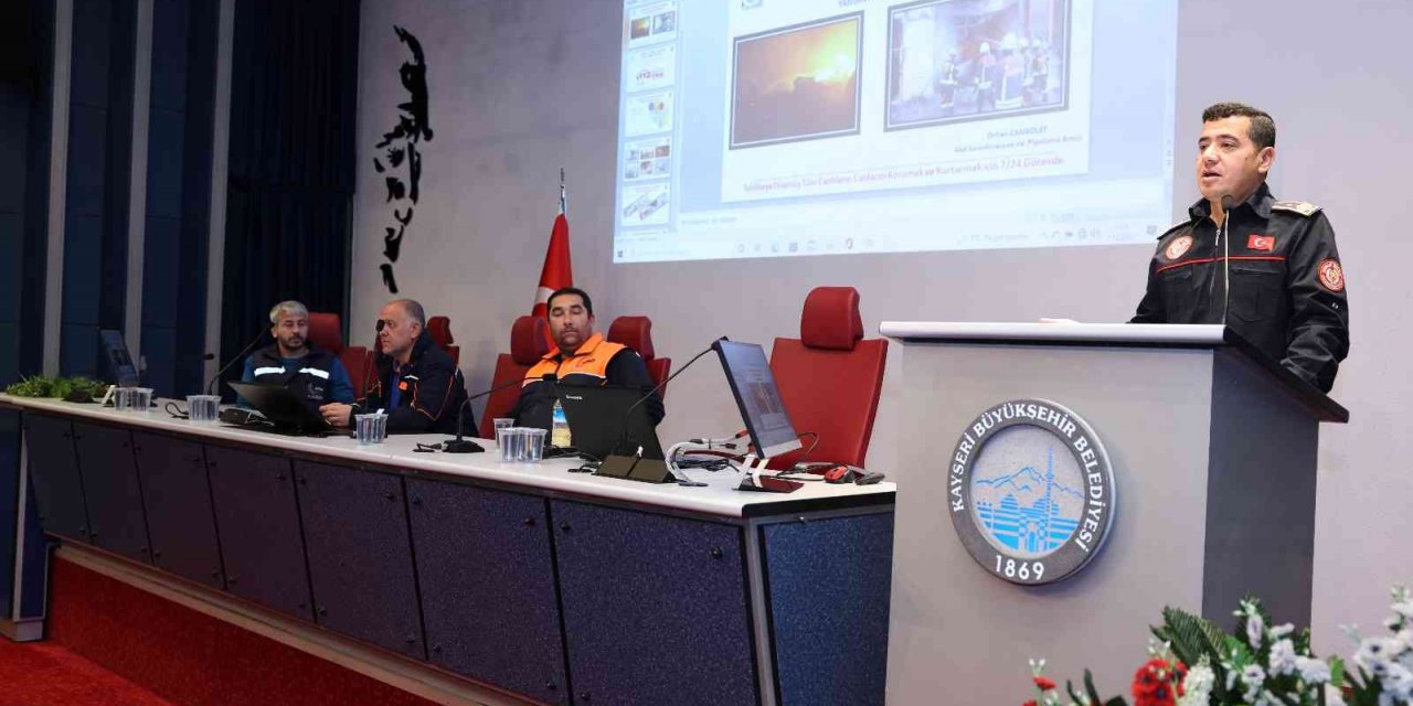 Büyükşehir İtfaiyesi’nden personele hizmet içi eğitim