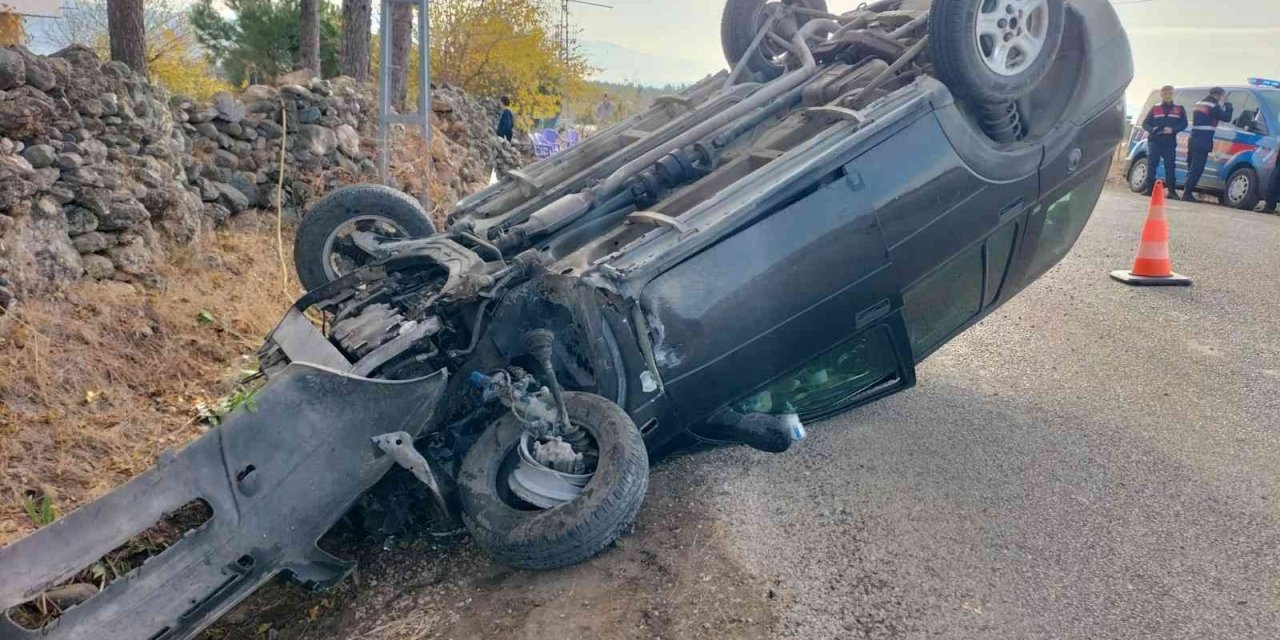 Osmaniye’de takla atan cipte sürücü yaralandı