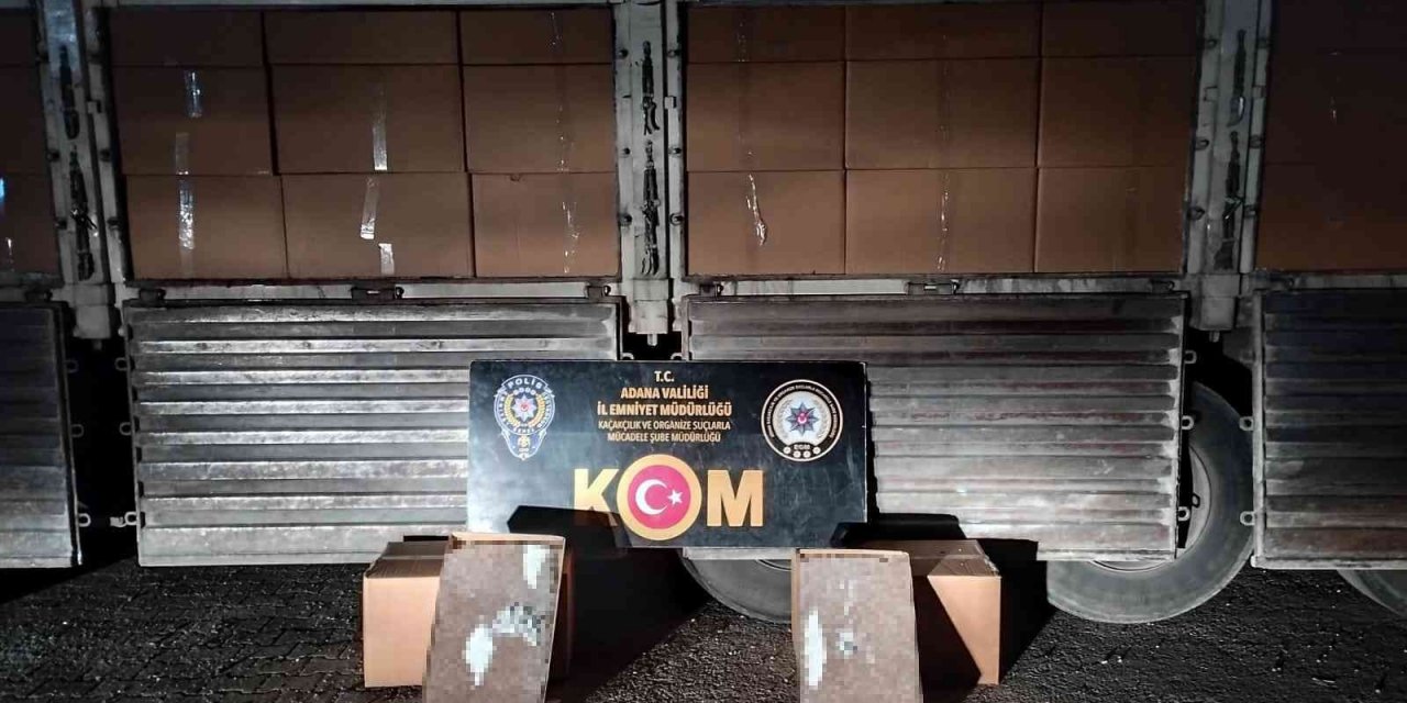 Adana’da 7 milyon 290 bin adet doldurulmuş sigara ele geçirildi