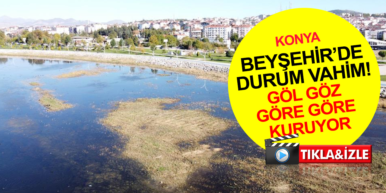Konya Beyşehir Gölü'nde vahim tablo! Karadan giderek uzaklaşıyor