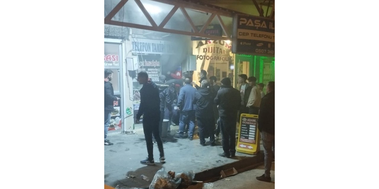 İş yerinde çıkan yangın korkuttu