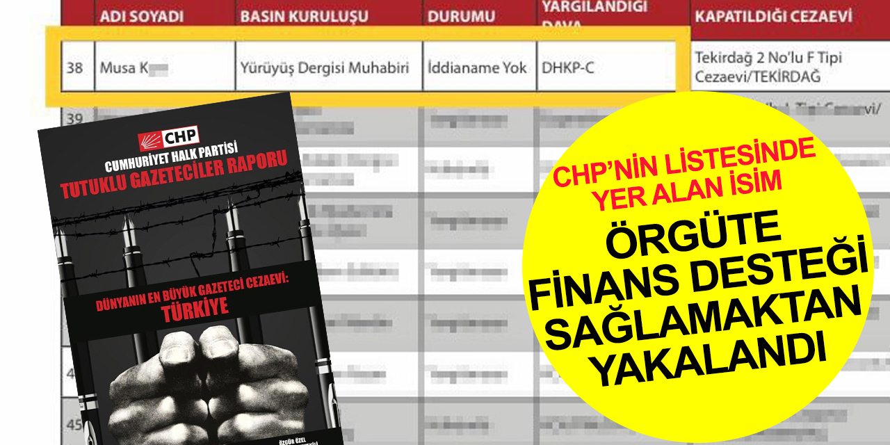 CHP’nin ’tutuklu gazeteciler’ raporunda yer alıyordu! Bu kez de 'örgüte finans sağlamaktan' yakalandı