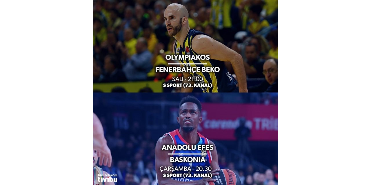 EuroLeague’de çift maç haftası Tivibu’da