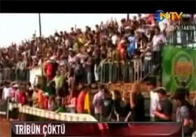 Brezilya'da tribün çöktü