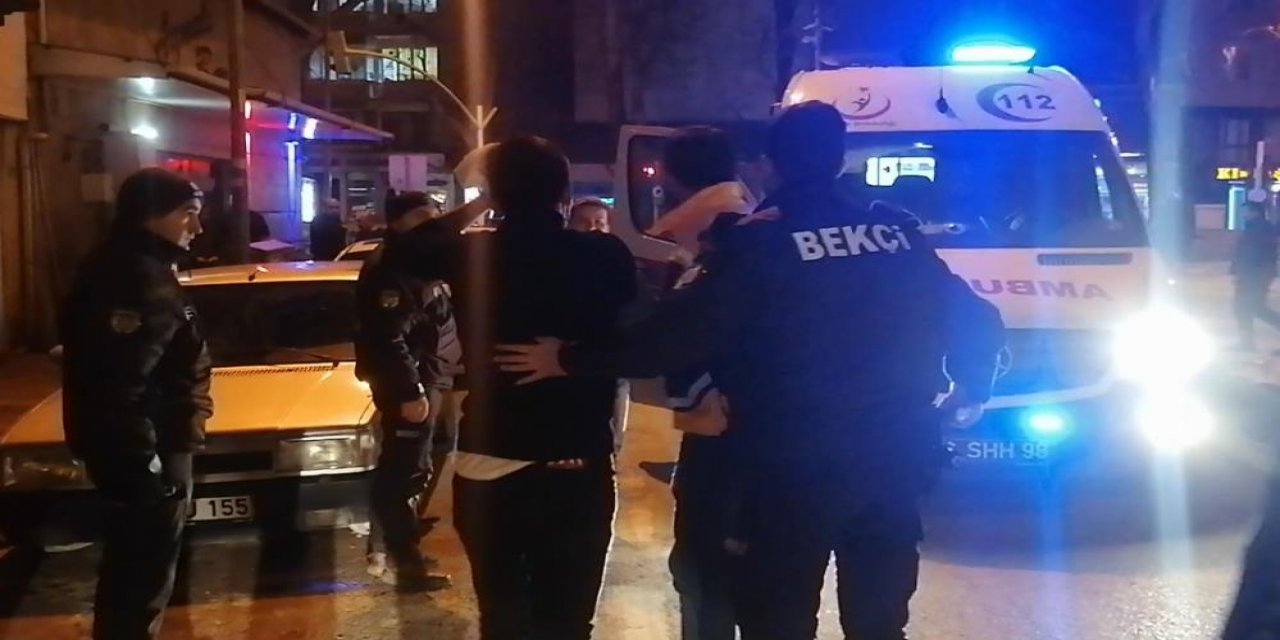 Tartıştığı kişinin başında şişe kırdı