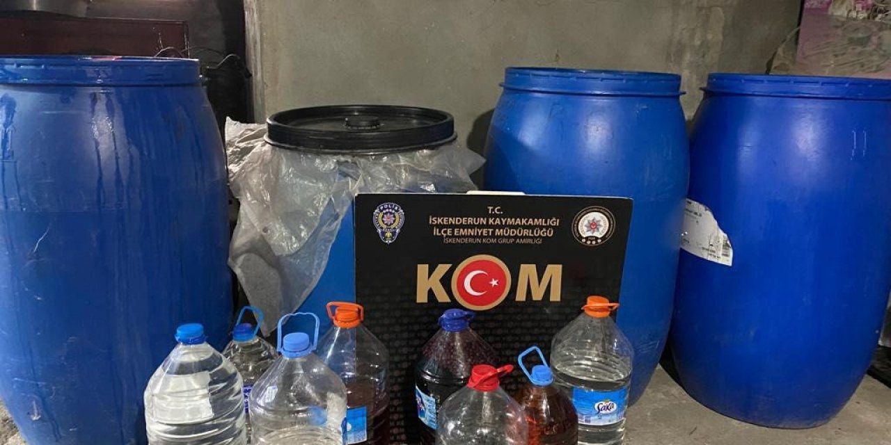 Hatay’da 760 kilogram sahte içki ele geçirildi